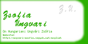 zsofia ungvari business card