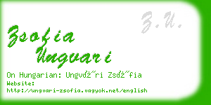 zsofia ungvari business card